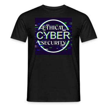 Ethical Cyber Security - Men's T-Shirt - black - Front - AI Model Male 178 light (178cm)