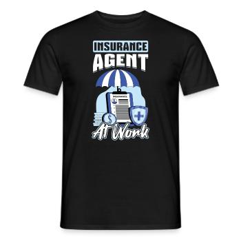 Insurance Agent At Work - Men's T-Shirt - black - Front - AI Model Male 178 light (178cm)