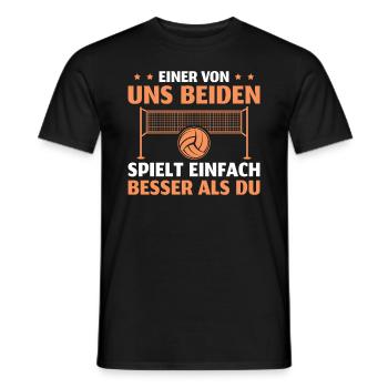 Volleyball Einer spielt besser Volleyballer - Männer T-Shirt - Schwarz - Vorne - AI Model Male 178 light (178cm)