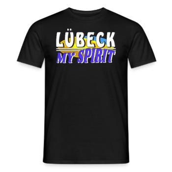 LÜBECK MY SPIRIT - Men's T-Shirt - black - Front - AI Model Male 178 light (178cm)