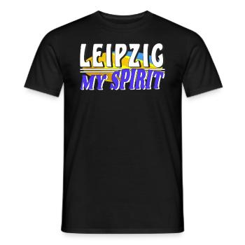 LEIPZIG MY SPIRIT - Männer T-Shirt - Schwarz - Vorne - AI Model Male 178 light (178cm)