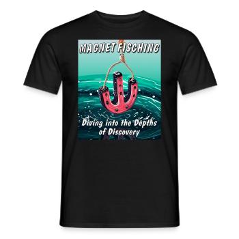 MAGNETFISCHING Diving into the Depths of Disco - Men's T-Shirt - black - Front - AI Model Male 178 light (178cm)