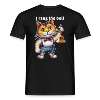 CAT I rang the bell - Men's T-Shirt - black - Front - AI Model Male 178 light (178cm)