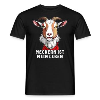 ZIEGE MECKERN IST MEIN LEBEN - Männer T-Shirt - Schwarz - Vorne - AI Model Male 178 light (178cm)