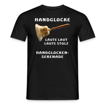 HANDGLOCKE LÄUTE LAUT LÄUTE STOLZ - Männer T-Shirt - Schwarz - Vorne - AI Model Male 178 light (178cm)