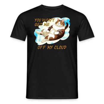 CAT MY CLOUD - Men's T-Shirt - black - Front - AI Model Male 178 light (178cm)