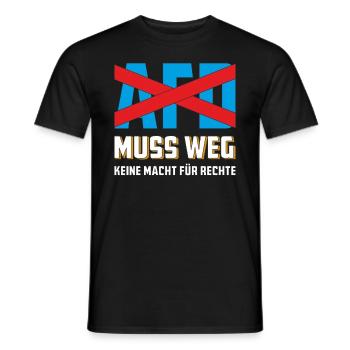L’AFD DOIT PARTIR - T-shirt homme - noir - Devant - AI Model Male 178 light (178cm)