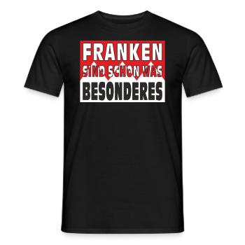 LES FRANCONIENS SONT QUELQUE CHOSE DE SPÉCIAL - T-shirt homme - noir - Devant - AI Model Male 178 light (178cm)