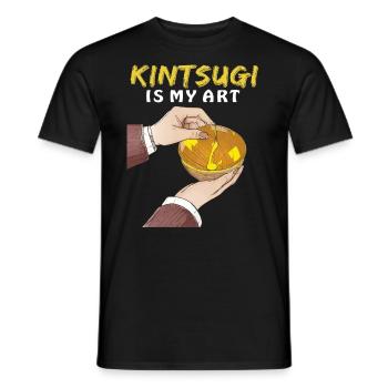 KINTSUGI IS MY ART - Men's T-Shirt - black - Front - AI Model Male 178 light (178cm)