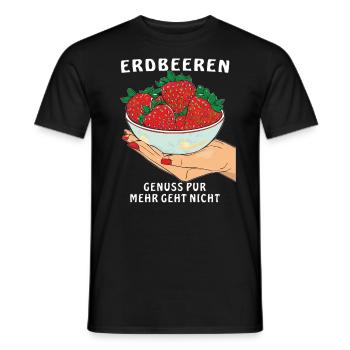 PURE STRAWBERRY ENJOYMENT IS NOT POSSIBLE - Men's T-Shirt - black - Front - AI Model Male 178 light (178cm)