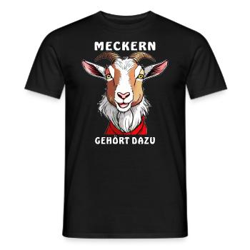 ZIEGE MECKERN GEHÖRT DAZU - Männer T-Shirt - Schwarz - Vorne - AI Model Male 178 light (178cm)