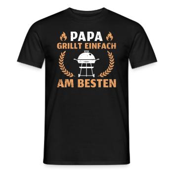 Vatertag Grillen Papa - Männer T-Shirt - Schwarz - Vorne - AI Model Male 178 light (178cm)