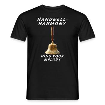 HANDBELL HARMONY - Männer T-Shirt - Schwarz - Vorne - AI Model Male 178 light (178cm)