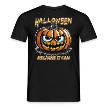 HALLOWEEN BECAUSE IT CAN - Men's T-Shirt - black - Front - AI Model Male 178 light (178cm)
