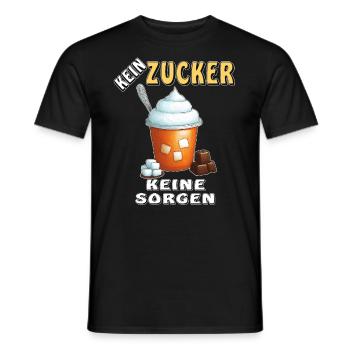 NO SUGAR, NO WORRIES - Men's T-Shirt - black - Front - AI Model Male 178 light (178cm)