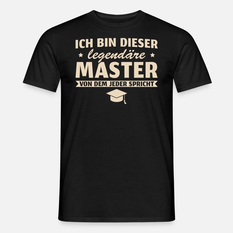 Masterprüfung bestanden Studium Abschluss Master - Männer T-Shirt - Schwarz