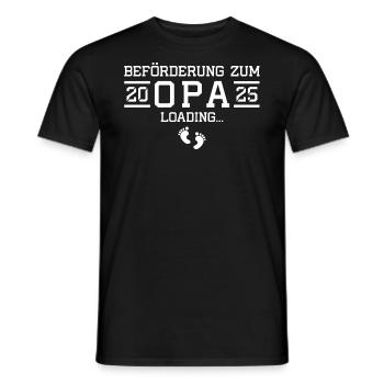 Werdender Opa 2025 Schwangerschaft verkünden - Männer T-Shirt - Schwarz - Vorne - AI Model Male 178 light (178cm)