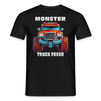 CAR MONSTER TRUCK FEVER - Men's T-Shirt - black - Front - AI Model Male 178 light (178cm)