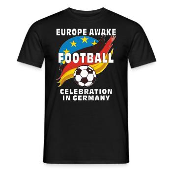 EUROPE AWAKE FOOTBALL CELEBRATION IN GERMANY - Männer T-Shirt - Schwarz - Vorne - AI Model Male 178 light (178cm)