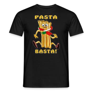 PASTA BASTA - Men's T-Shirt - black - Front - AI Model Male 178 light (178cm)