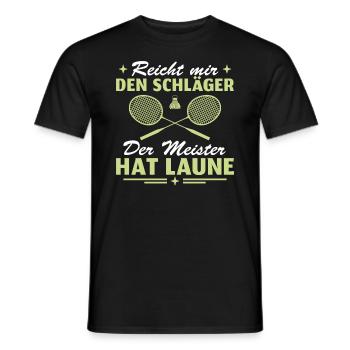 Badminton Federball Badmintonspieler - Männer T-Shirt - Schwarz - Vorne - AI Model Male 178 light (178cm)