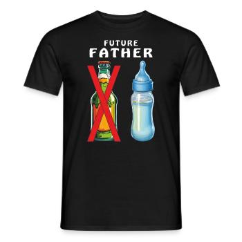 BABYFLASCHE FUTURE FATHER - Männer T-Shirt - Schwarz - Vorne - AI Model Male 178 light (178cm)