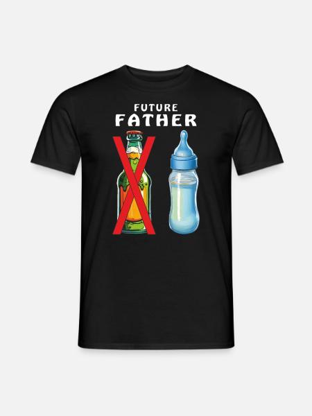 BABY BOTTLE FUTURE FATHER - Men's T-Shirt - black