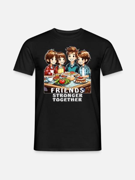 FREUNDE STRONGER TOGETHER - Männer T-Shirt - Schwarz