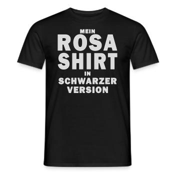 MEIN ROSA SHIRT IN SCHWARZER VERSION - Männer T-Shirt - Schwarz - Vorne - AI Model Male 178 light (178cm)