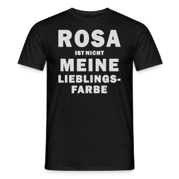 ROSA IST NICHT MEINE LIEBLINGSFARBE - Männer T-Shirt - Schwarz - Vorne - AI Model Male 178 light (178cm)