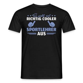Referendar Lehrkraft Cooler Sportlehrer - Männer T-Shirt - Schwarz - Vorne - AI Model Male 178 light (178cm)