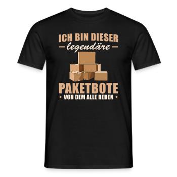 Paketdienst Post Legendärer Paketbote - Männer T-Shirt - Schwarz - Vorne - AI Model Male 178 light (178cm)