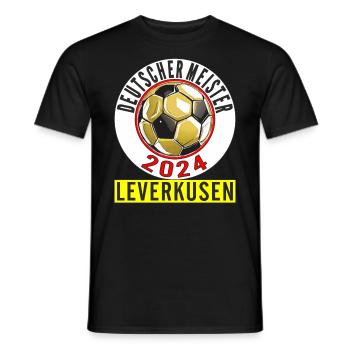 DEUTSCHER MEISTER 2024 LEVERKUSEN - Männer T-Shirt - Schwarz - Vorne - AI Model Male 178 light (178cm)