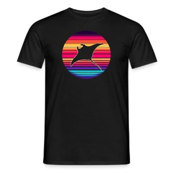 Manta ray - Men's T-Shirt - black - Front - AI Model Male 178 light (178cm)