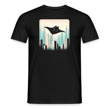 Manta ray - Men's T-Shirt - black - Front - AI Model Male 178 light (178cm)