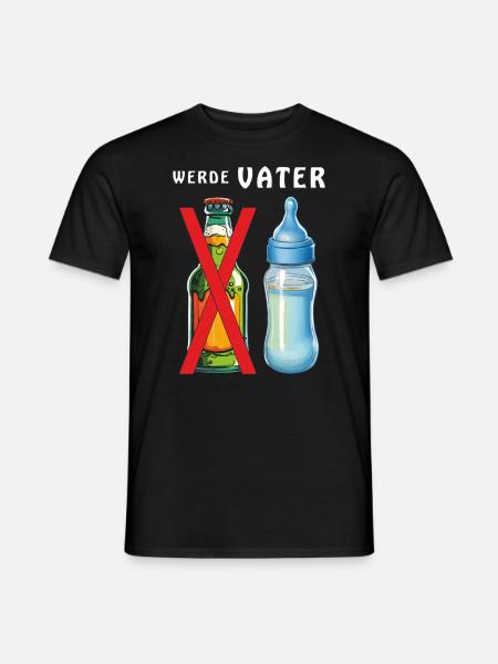 BABYFLASCHE WERDE VATER - T-shirt herr - svart