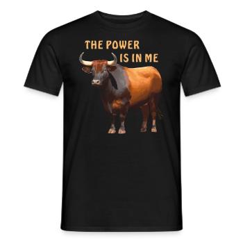BULLE LE POUVOIR EST EN MOI - T-shirt homme - noir - Devant - AI Model Male 178 light (178cm)