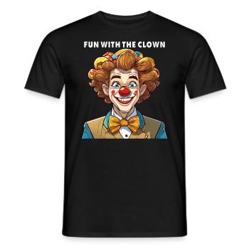 S’AMUSER AVEC LE CLOWN - T-shirt homme - noir - Devant - AI Model Male 178 light (178cm)