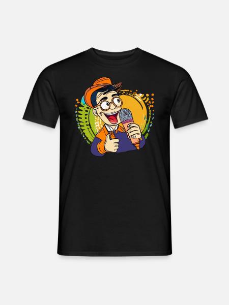 MAN MICROPHONE - Men's T-Shirt - black