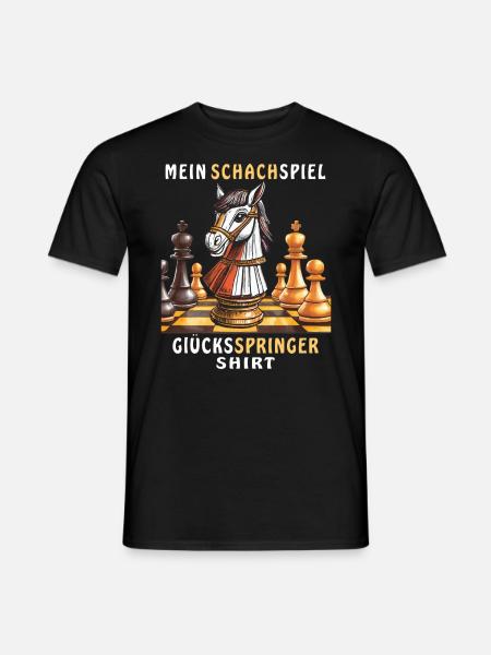CHESS GAME LUCKY KNIGHT SHIRT - Men's T-Shirt - black