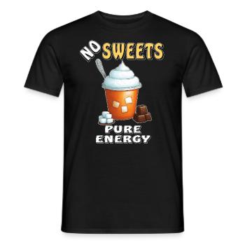 ZUCKER NO SWEETS PURE ENERGY - Männer T-Shirt - Schwarz - Vorne - AI Model Male 178 light (178cm)