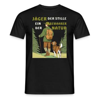 HUNTER KEEPER OF NATURE - Men's T-Shirt - black - Front - AI Model Male 178 light (178cm)