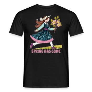 KIND SPRING HAS COME - Männer T-Shirt - Schwarz - Vorne - AI Model Male 178 light (178cm)