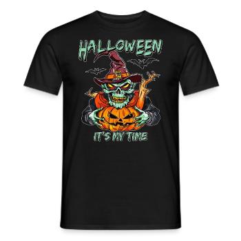 HALLOWEEN IT'S MY TIME - Men's T-Shirt - black - Front - AI Model Male 178 light (178cm)