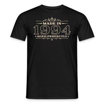 Vintage Jahrgang 1994 Geburtsjahr Geschenk - Männer T-Shirt - Schwarz - Vorne - AI Model Male 178 light (178cm)