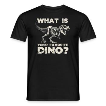 Welches ist dein liebster Dinosaurier? - Männer T-Shirt - Schwarz - Vorne - AI Model Male 178 light (178cm)