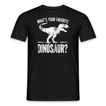 Welches ist dein liebster Dinosaurier? - Männer T-Shirt - Schwarz - Vorne - AI Model Male 178 light (178cm)
