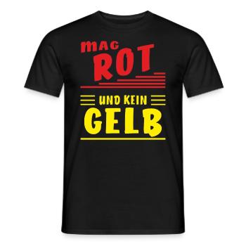 LIKES RED AND NOT YELLOW - Men's T-Shirt - black - Front - AI Model Male 178 light (178cm)