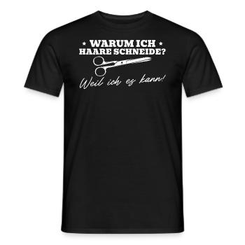 Friseur Meisterprüfung Haare schneiden - Männer T-Shirt - Schwarz - Vorne - AI Model Male 178 light (178cm)