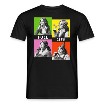 FULL LIFE - Männer T-Shirt - Schwarz - Vorne - AI Model Male 178 light (178cm)